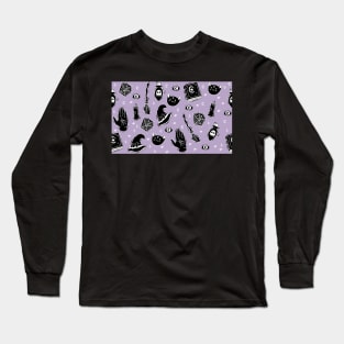 Witchy on Pastel Purple Long Sleeve T-Shirt